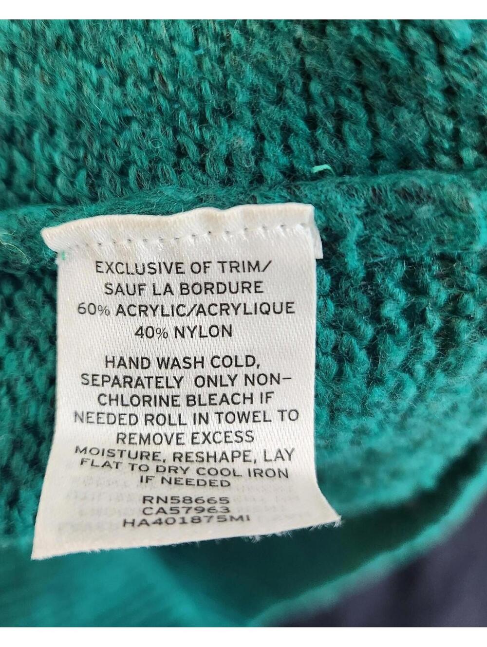 Halogen Sweater Womens XS Teal Green Back Bow Tie Crewneck Knit Pullover Ribbed - Picture 6 of 6